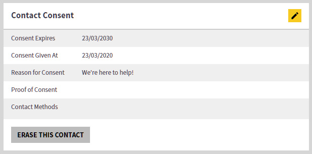 Contact consent